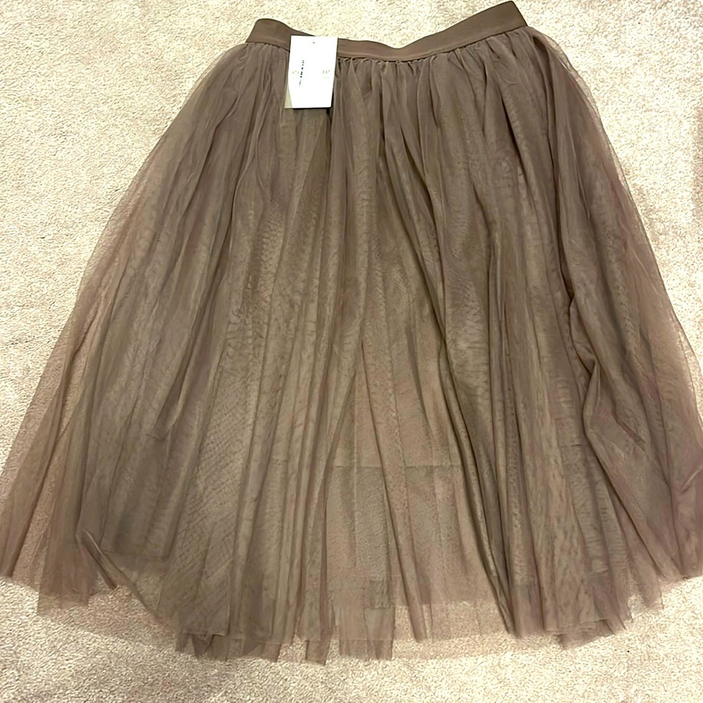 Mesh midi skirt